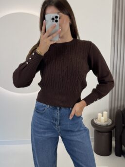 SWETER LUNA CZEKOLADA