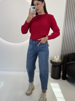 SWETER LUNA CZERWONY
