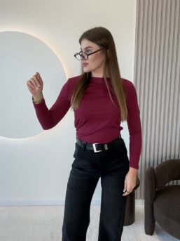 BLUZKA OCIEPLANA FLORA WINO
