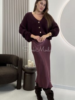 SWETER LENA BAKŁAŻAN