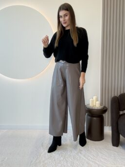 SWETER Z VISCOZĄ HONEY CZARNY