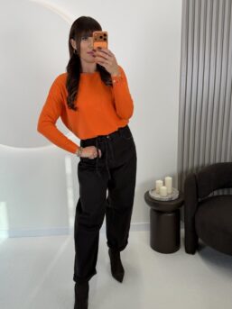 SWETER Z VISCOZĄ HONEY POMARAŃCZ