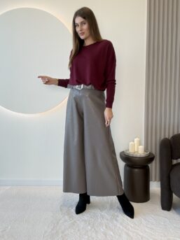 SWETER Z VISCOZĄ HONEY WINO