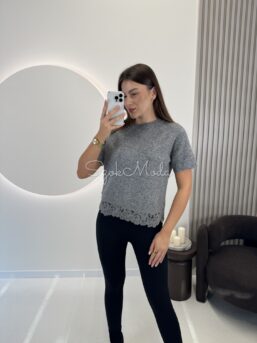 SWETER AZURRA SZARY